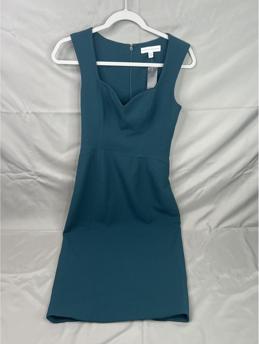 Dress The Population Womens Small Sleeveless Dress Teal Green Bodycon